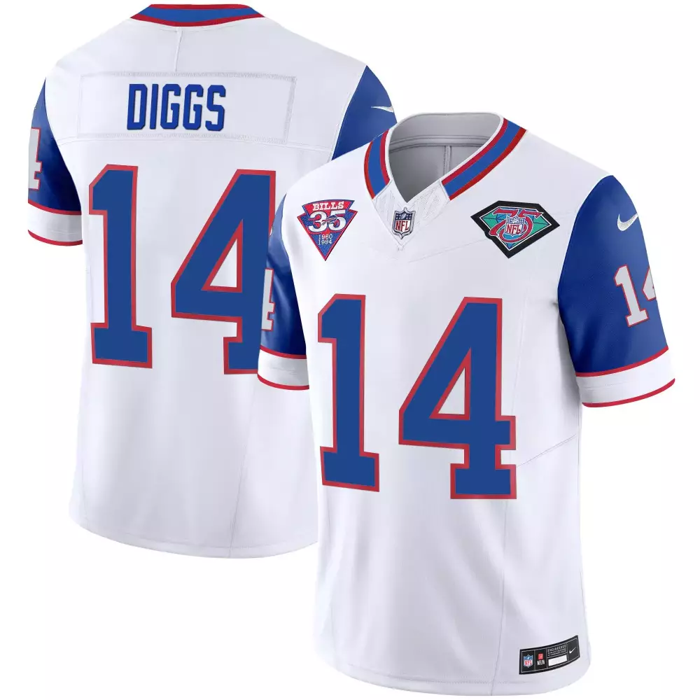 Stefon Diggs Buffalo Bills Royal Sleeves Men's Throwback Jersey | Stitched Fan Gear | For Men, Women & Youth