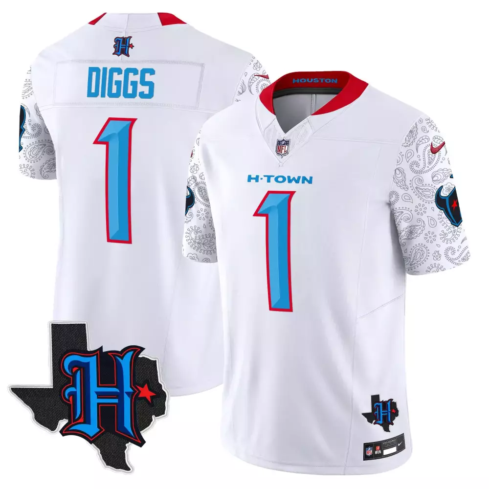 stefon diggs white mens houston texans 2024 special vapor limited jersey all stitched