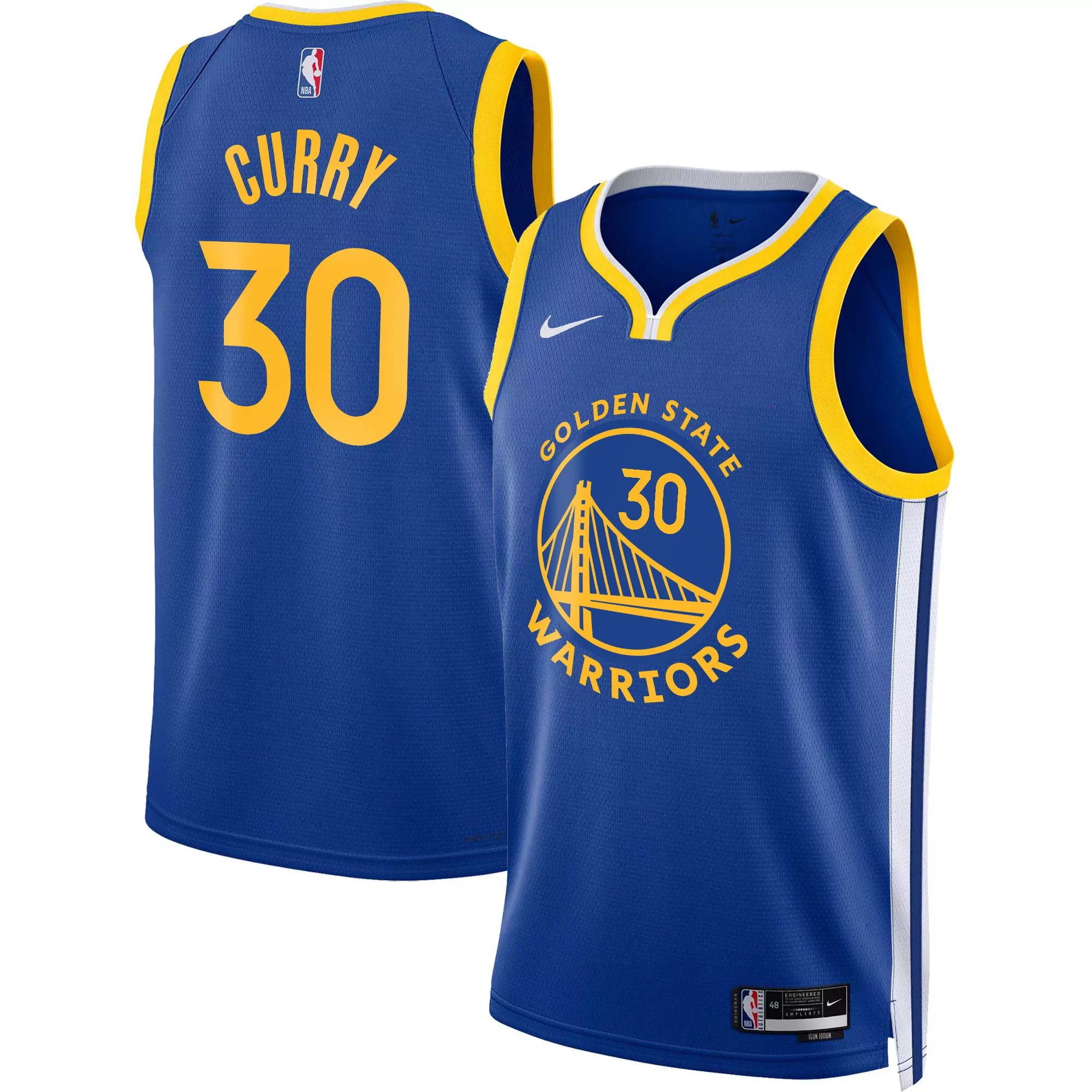 stephen curry icon mens golden state warriors 2025 swingman jersey all stitched