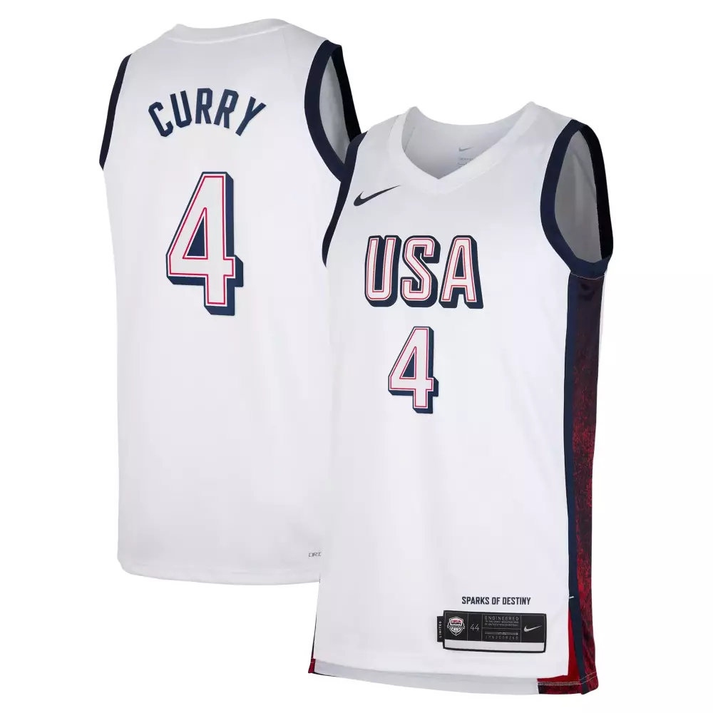 stephen curry men mens usa basketball national team 2024 white jersey