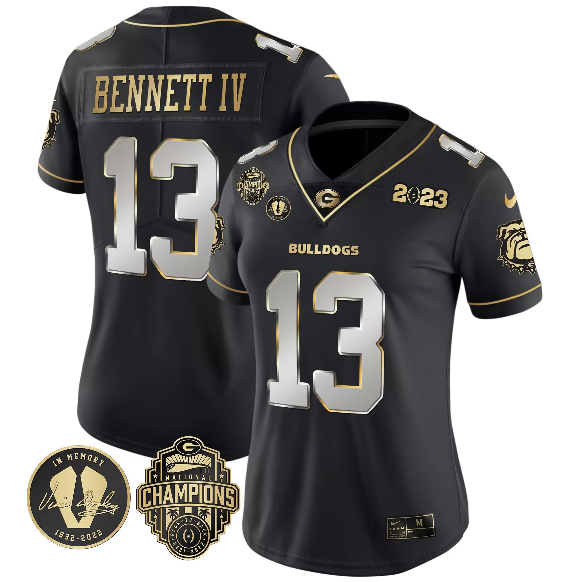 stetson bennett black limited womens georgia bulldogs 2023 vapor jersey georgia map all stitched