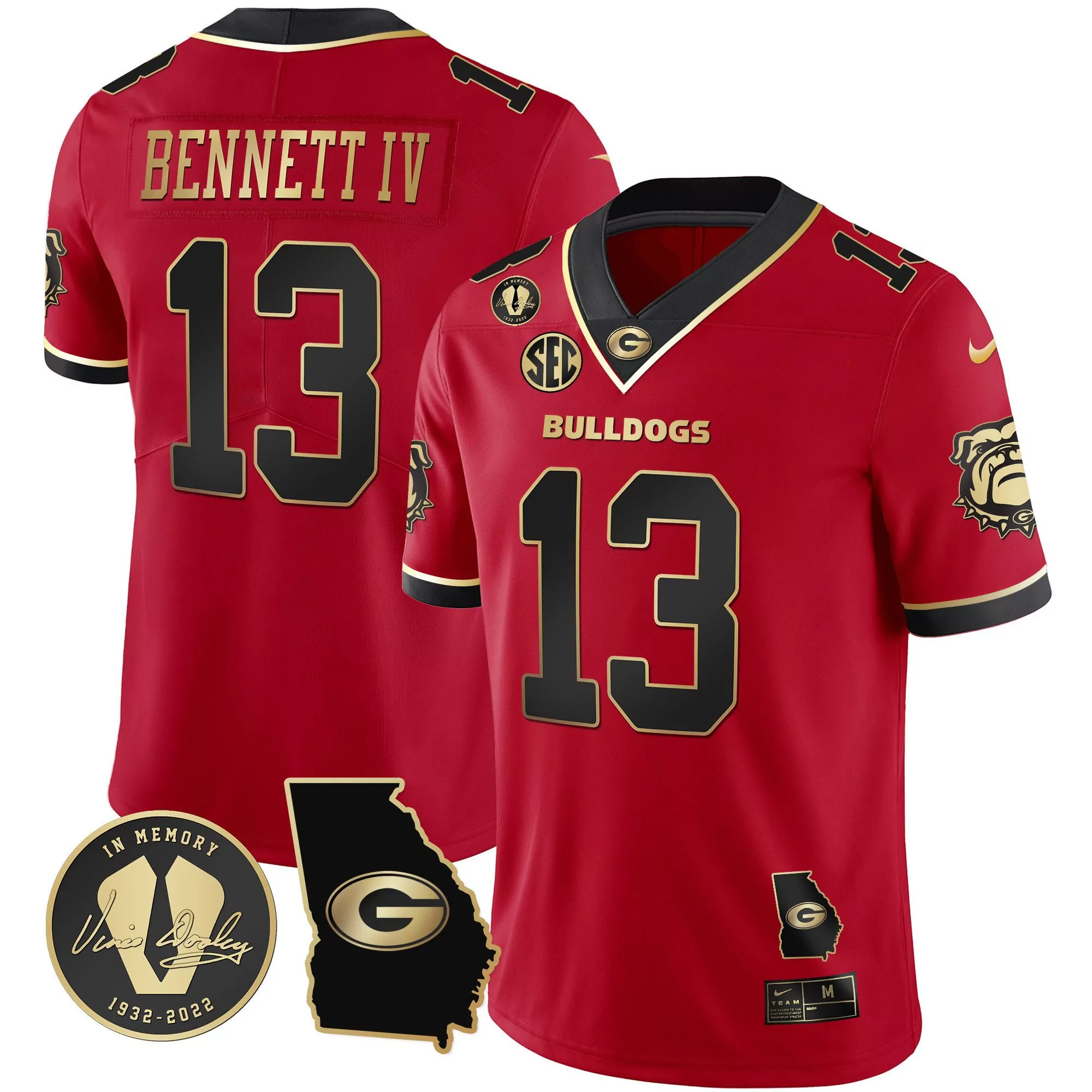 stetson bennett white womens georgia bulldogs 2023 vapor jersey v4 georgia map all stitched