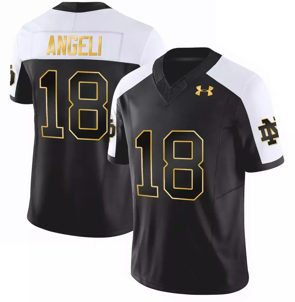 steve angeli alternate mens notre dame fighting irish gold vapor limited jersey all stitched