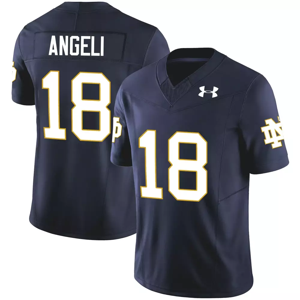 steve angeli navy mens notre dame fighting irish vapor limited jersey all stitched