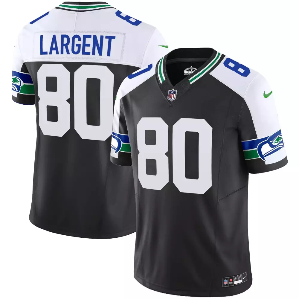 Steve Largent Black Alternate Jersey | Seattle Seahawks Throwback 1976 | Limited Edition Stitched Fan Gear | For Men, Women & Youth