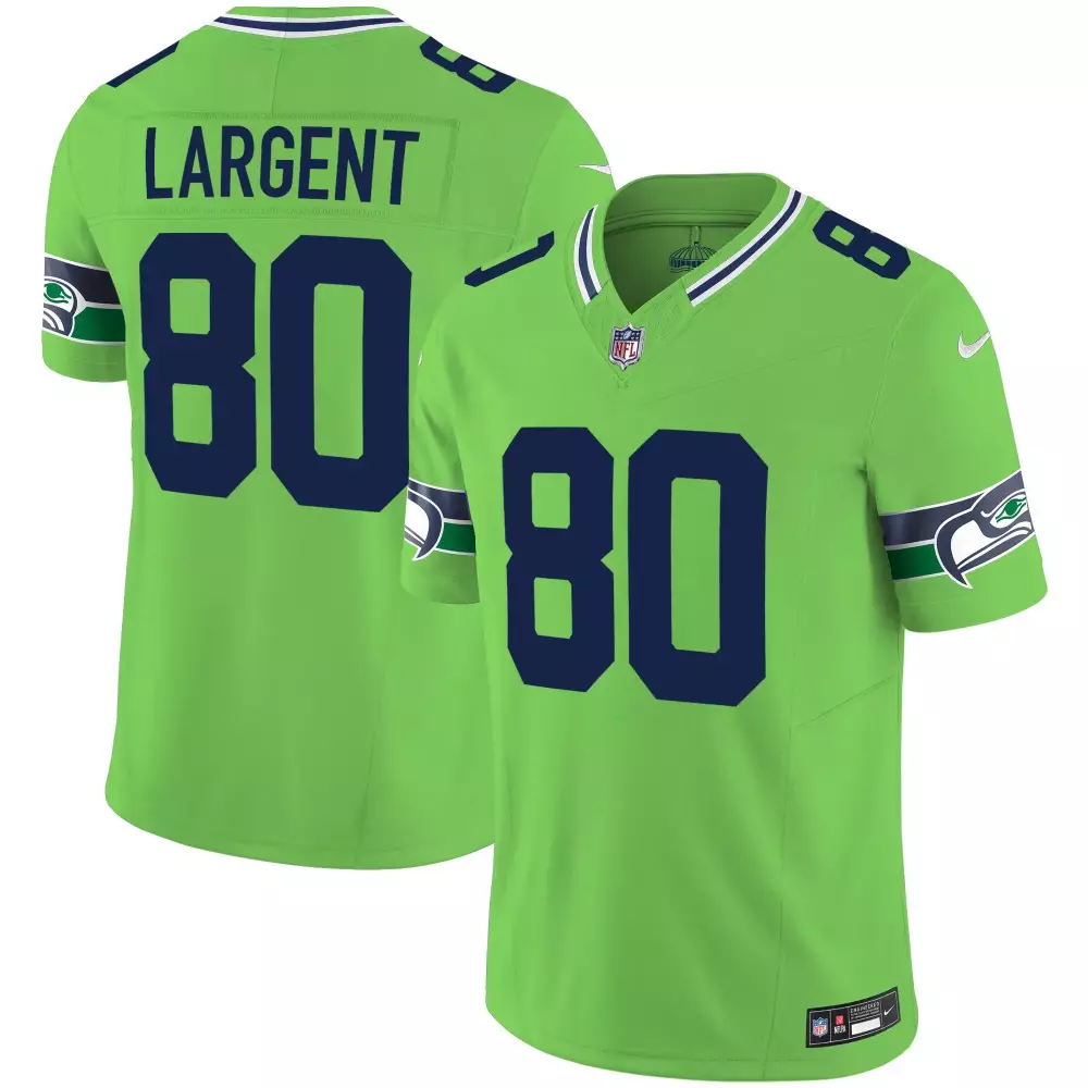 Steve Largent Seattle Seahawks Green Vapor Jersey | Stitched Fan Gear for Men, Women & Youth | Classic Style