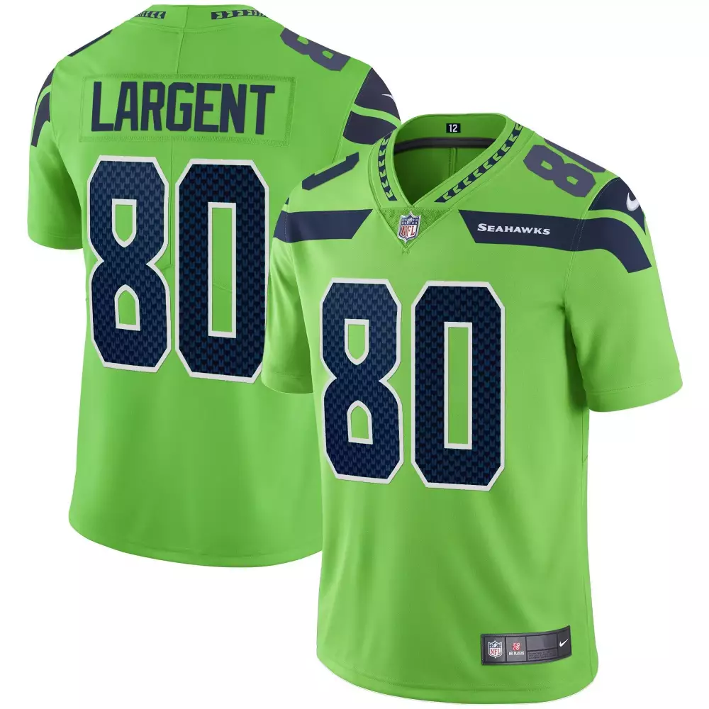 Steve Largent Seattle Seahawks Green Vapor Jersey | Stitched Fan Gear for Men, Women & Youth | Classic Style