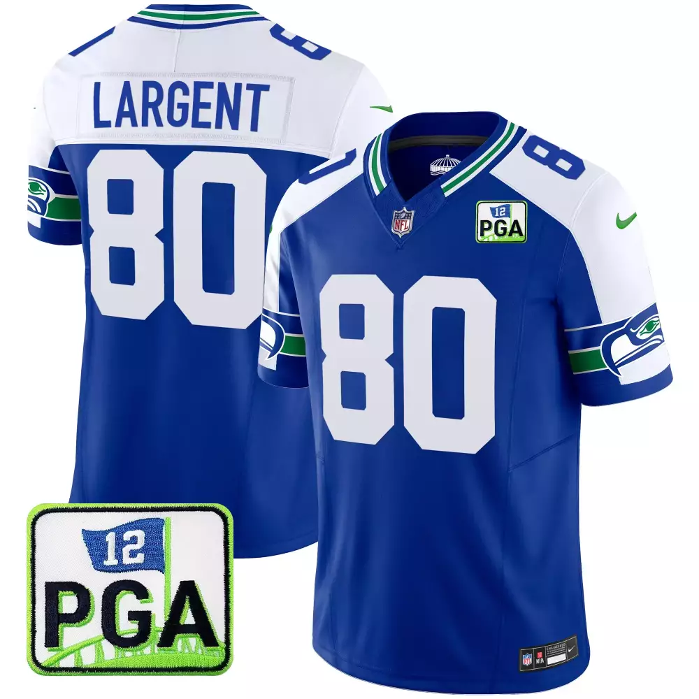 steve largent navy womens seattle seahawks 2024 seattle city patch vapor limited jersey all stitched