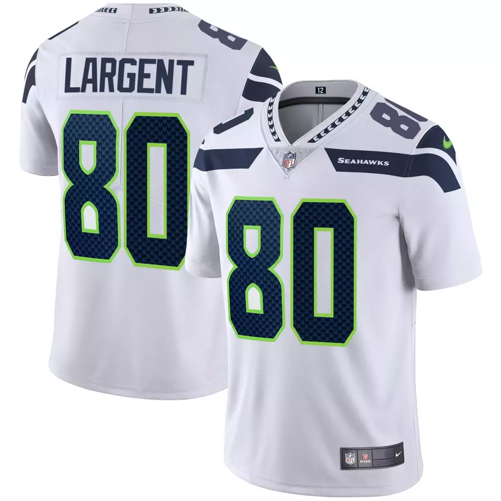 steve largent white mens seattle seahawks throwback gold vapor limited jersey v2 all stitched