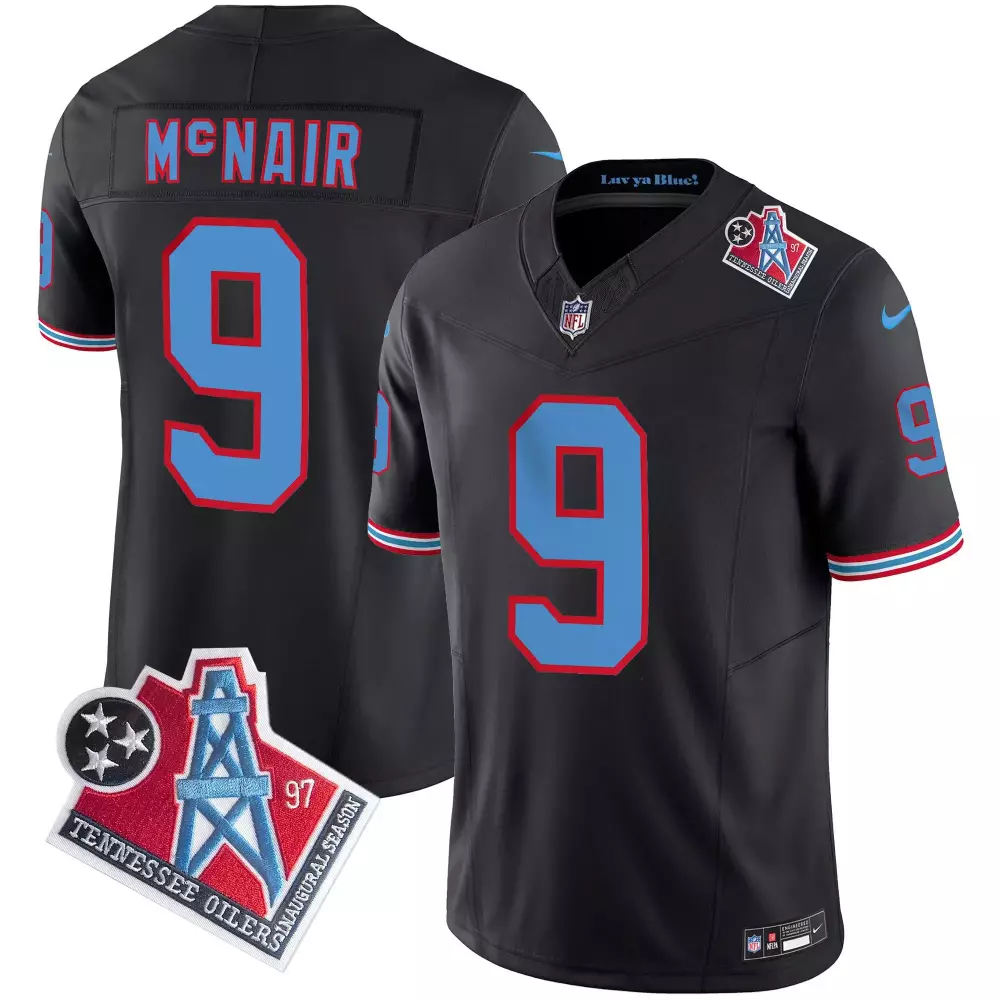 steve mcnair black mens tennessee titans 1997 throwback limited vapor jersey v2 all stitched