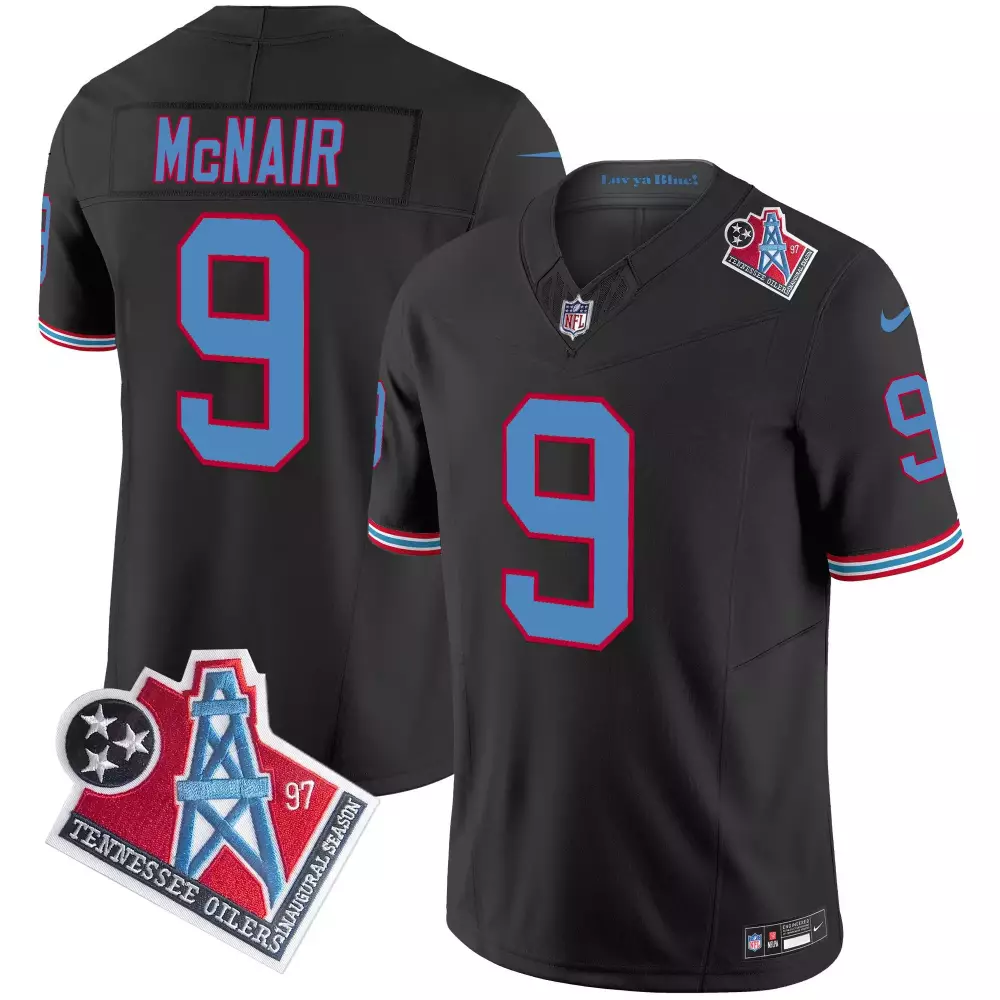 steve mcnair black mens tennessee titans 1997 throwback limited vapor jersey v2 all stitched