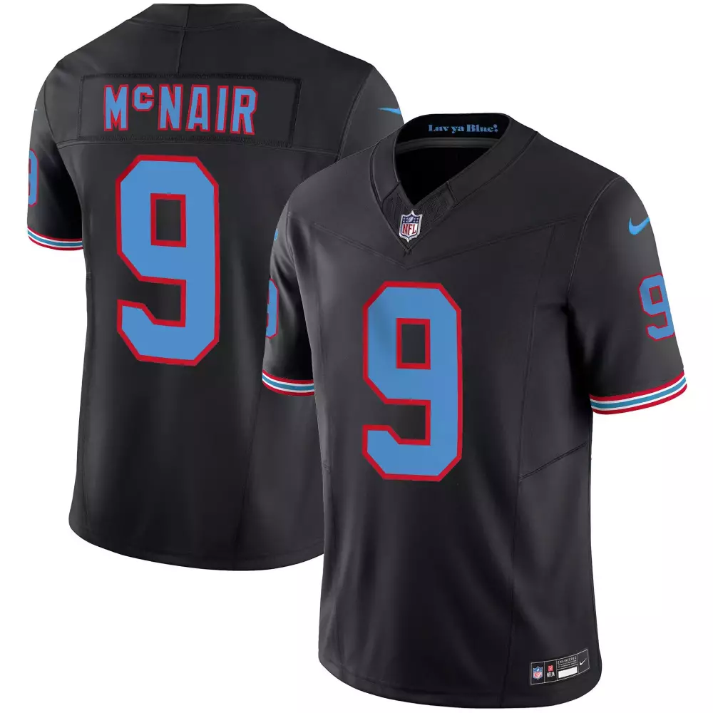 steve mcnair black mens tennessee titans 1997 throwback limited vapor jersey v2 all stitched