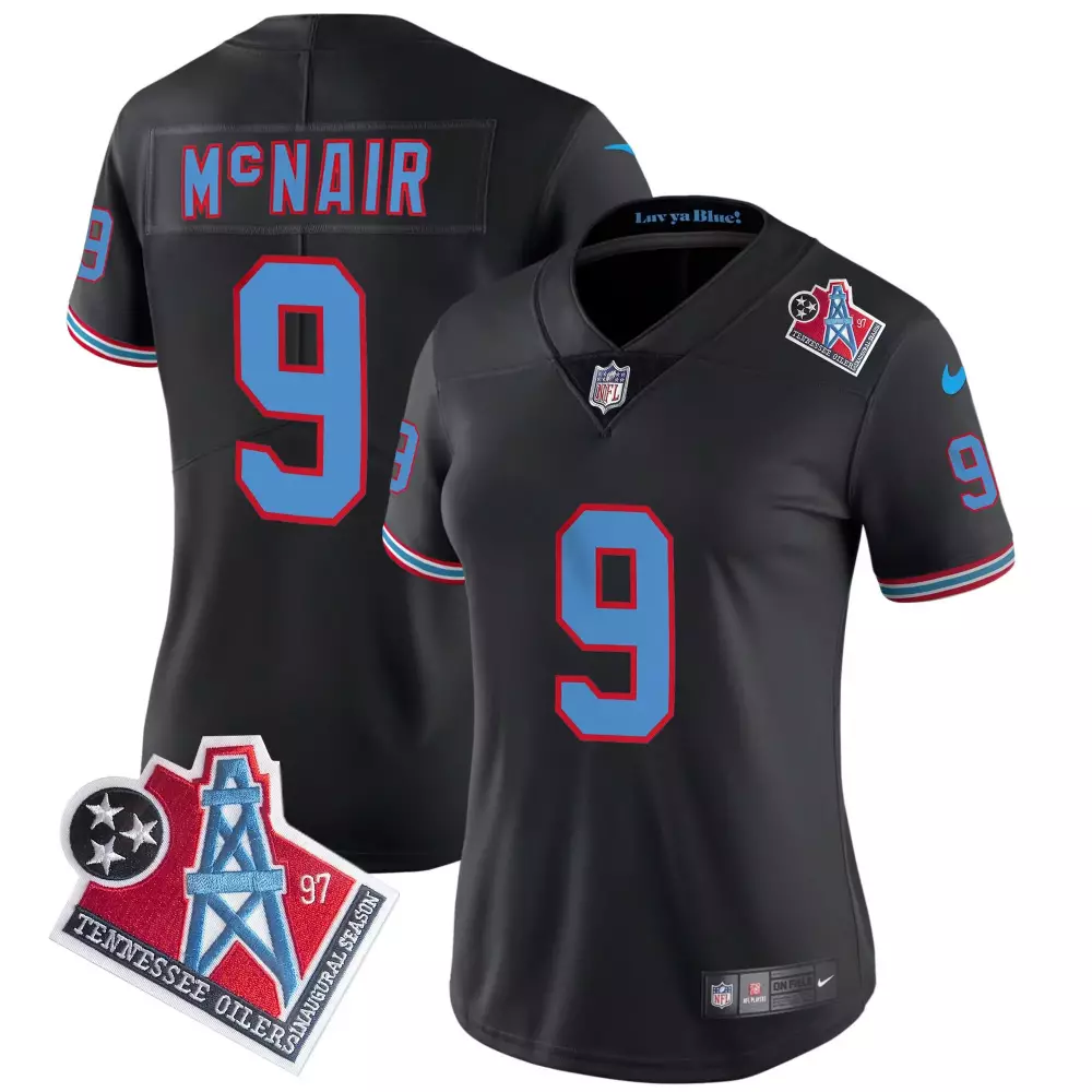 steve mcnair black mens tennessee titans 1997 throwback limited vapor jersey v2 all stitched
