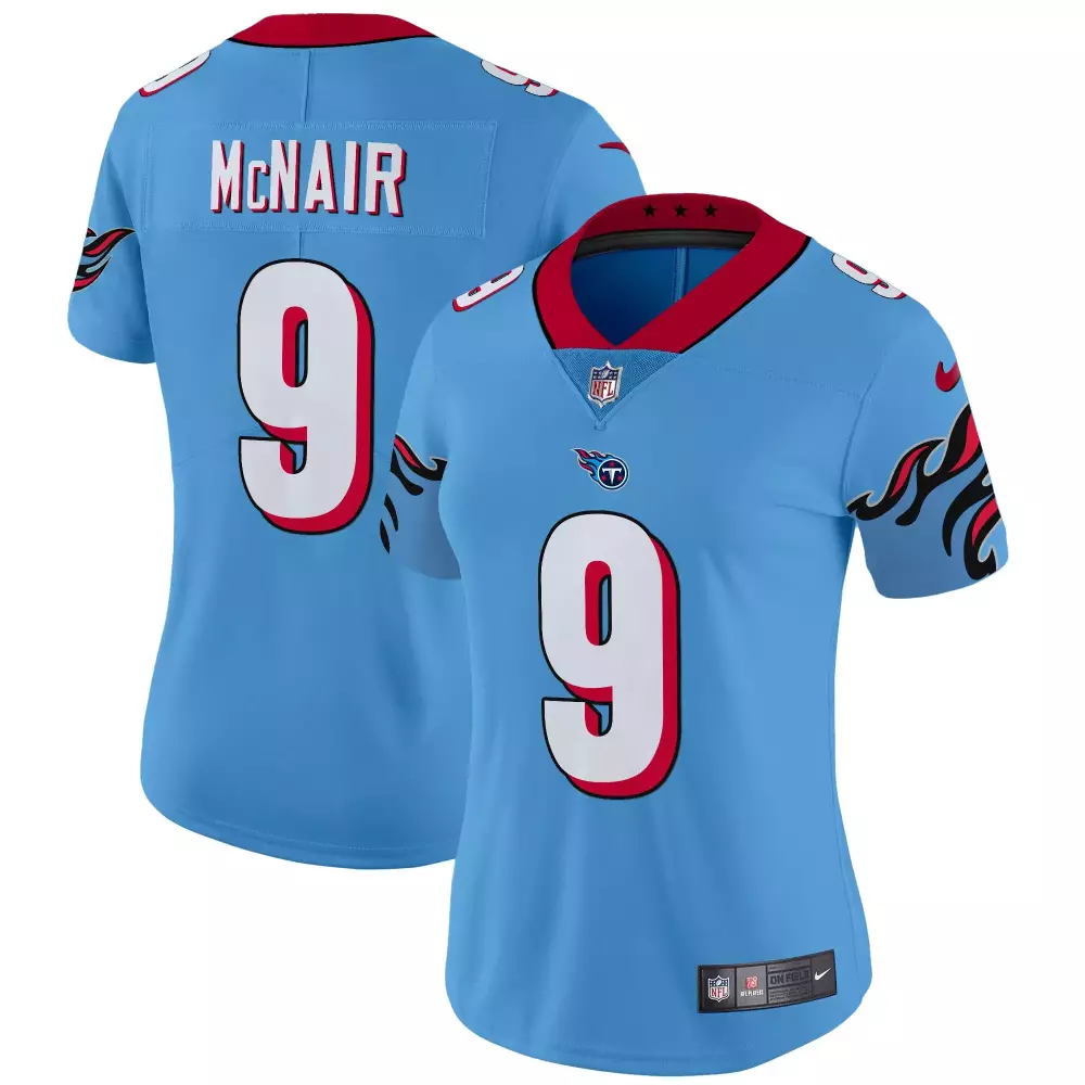 steve mcnair light blue womens tennessee titans special vapor limited jersey all stitched