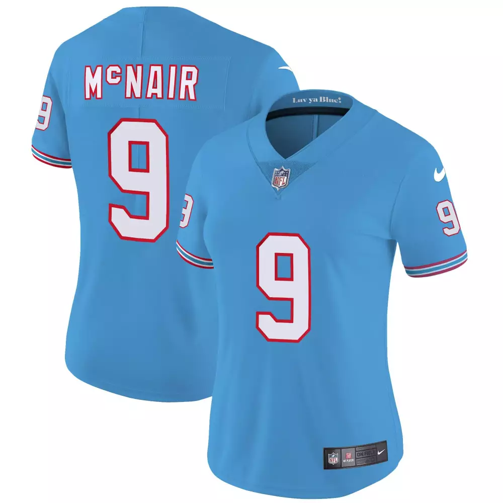 steve mcnair light blue womens tennessee titans special vapor limited jersey all stitched