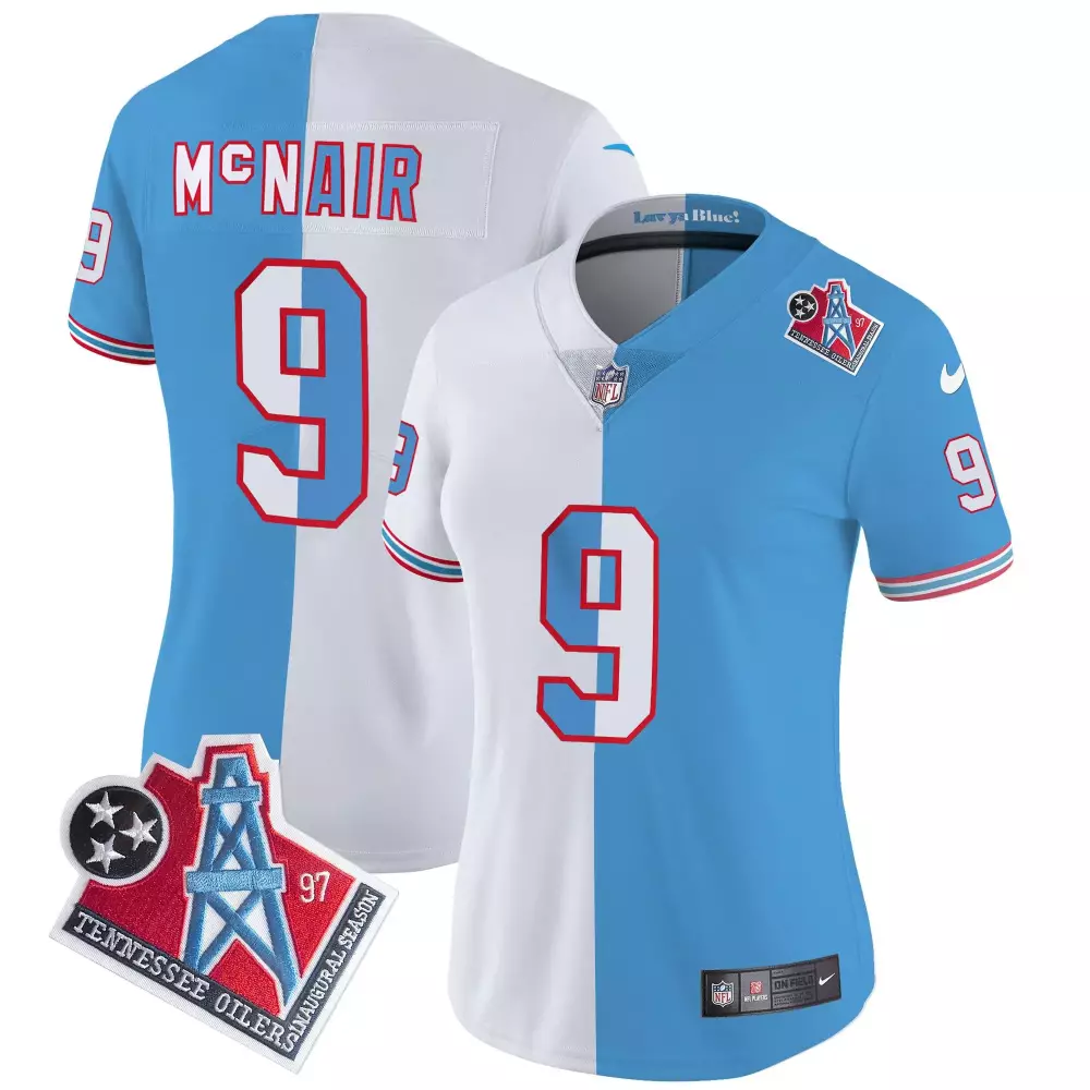 steve mcnair split mens tennessee titans 1997 throwback limited vapor limited jersey all stitched
