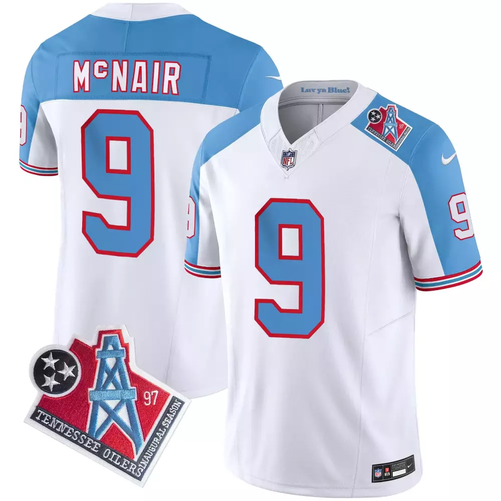 steve mcnair youth tennessee titans 1997 throwback white alternate limited vapor jersey all stitched