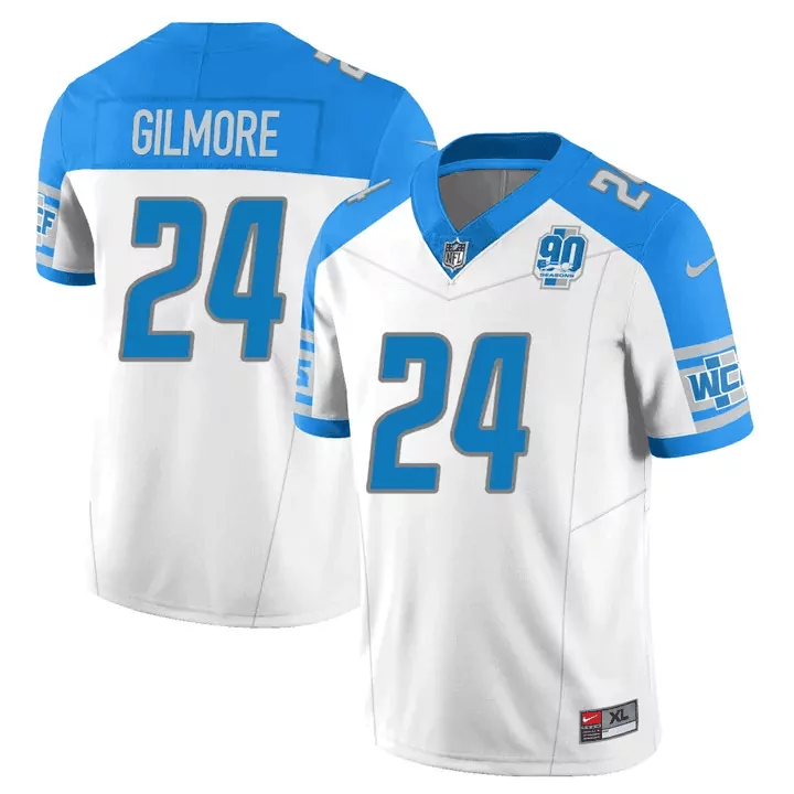 steven gilmore inverted mens detroit lions 90th year patch vapor jersey v2 all stitched