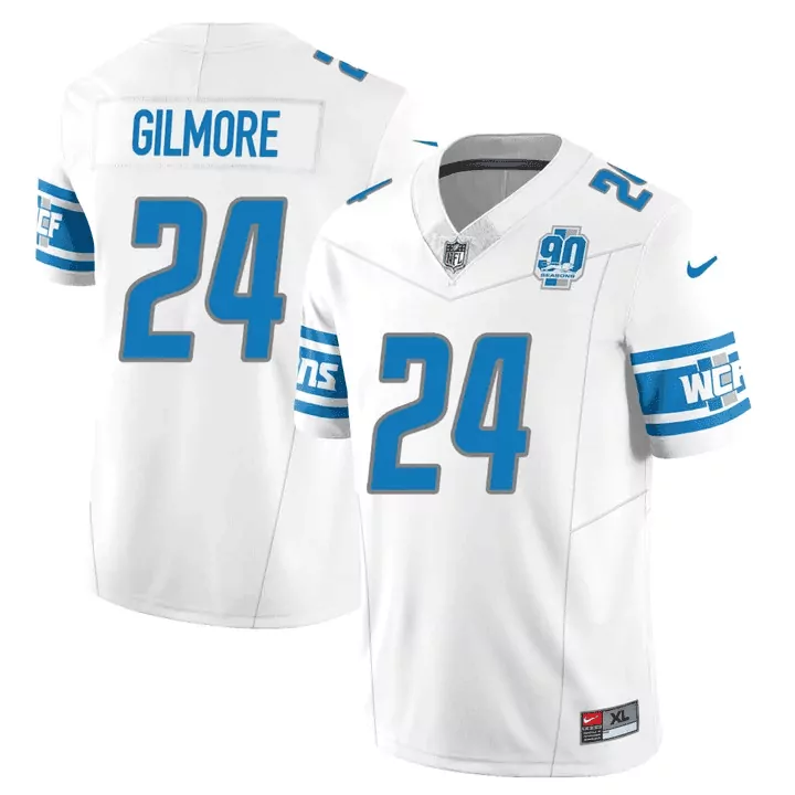 steven gilmore inverted mens detroit lions 90th year patch vapor jersey v2 all stitched
