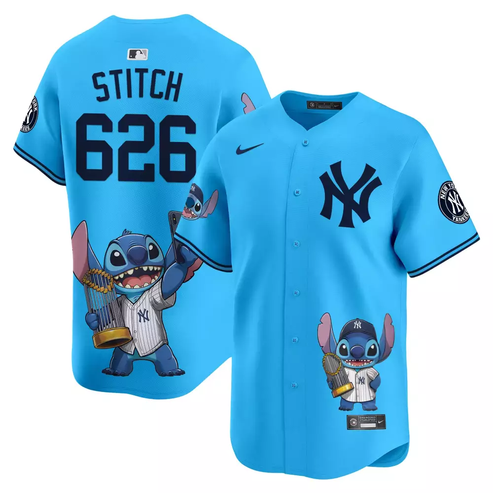 stitch cream unisex new york yankees lilo and stitch vapor premier limited jersey printed
