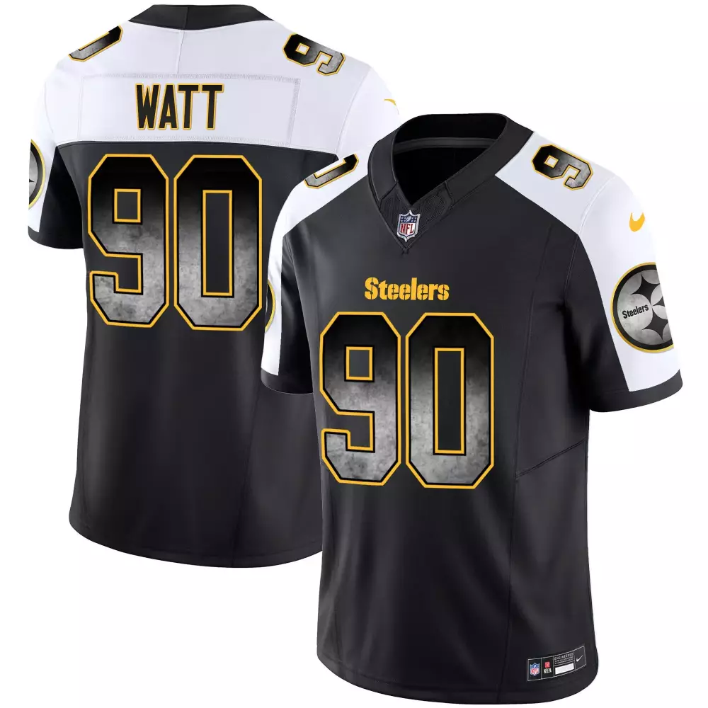 T.J. Watt Pittsburgh Steelers 2024 Arch Smoke Vapor Jersey V2 | Men's Stitched Fan Gear | Ideal for Game Day | For Men, Women & Youth