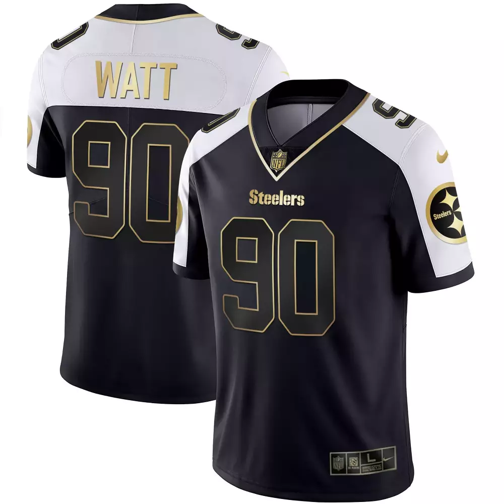 T.J. Watt Pittsburgh Steelers 2024 Black Limited DMR Patch Gold Vapor Jersey | Men's Stitched Fan Gear | Ideal for Game Day | For Men, Women & Youth