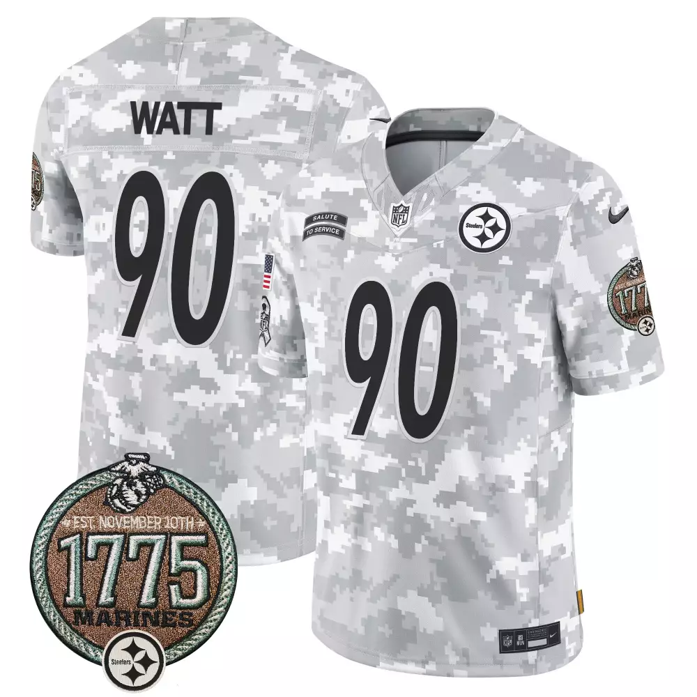 T.J. Watt Pittsburgh Steelers 2024 Salute to Service Jersey | Navy Women's Stitched Fan Gear | For Women, Men & Youth