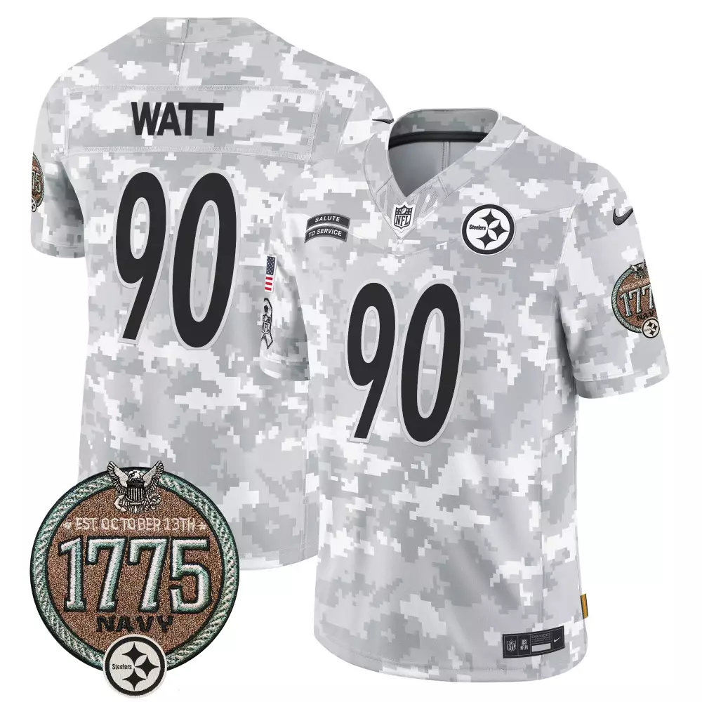 T.J. Watt Pittsburgh Steelers 2024 Grunge Vapor Limited Jersey | Men's Stitched Fan Gear | Ideal Gift Idea | For Men, Women & Youth