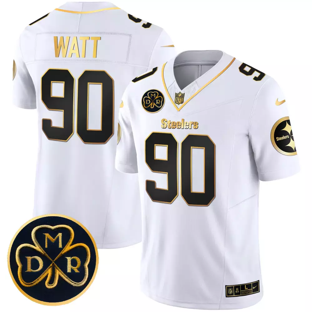 T.J. Watt Pittsburgh Steelers Men's Gold Split Jersey | All Stitched Fan Gear for Game Day | For Men, Women & Youth