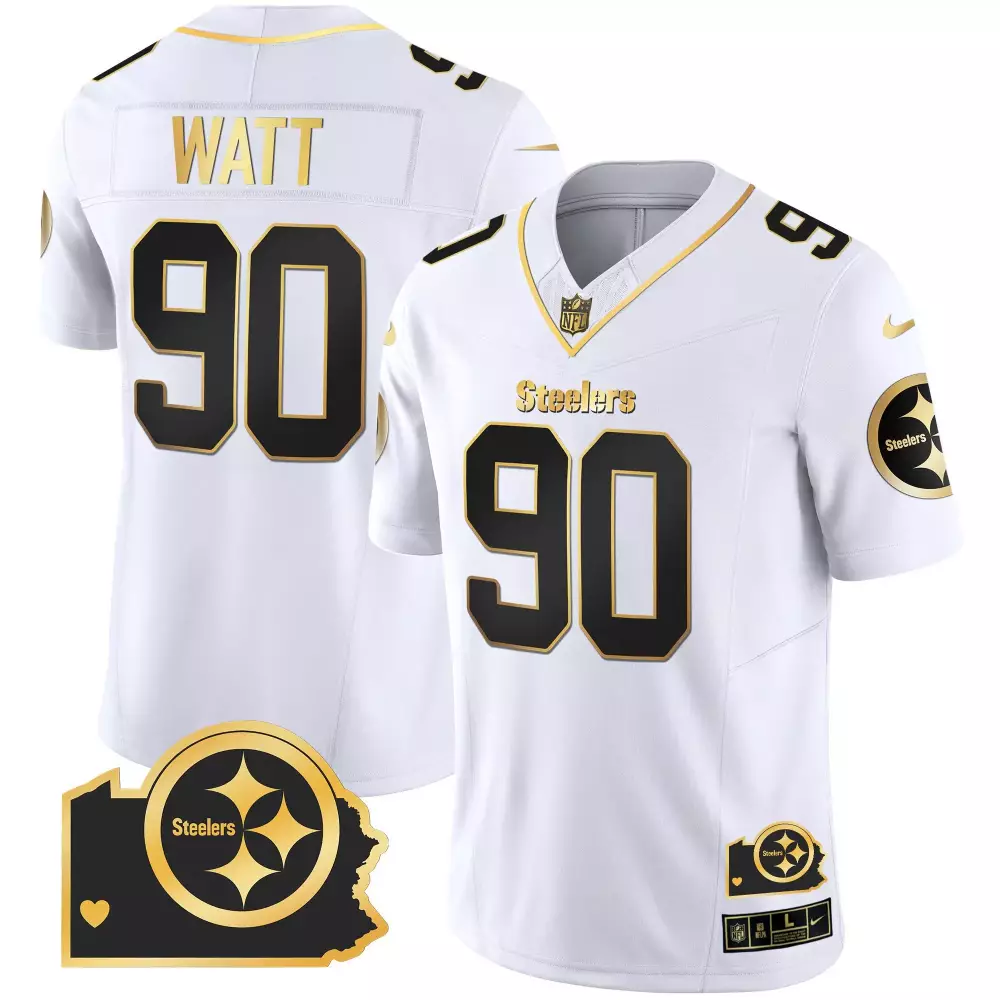 T.J. Watt Pittsburgh Steelers 1933 Throwback Gold Vapor Jersey | Limited Edition Stitched Fan Gear for Men, Women & Youth