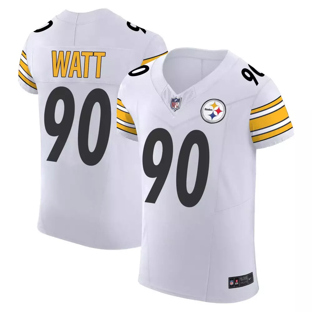 T.J. Watt Pittsburgh Steelers Vapor Elite Jersey | Stitched White Fan Gear | For Men, Women & Youth