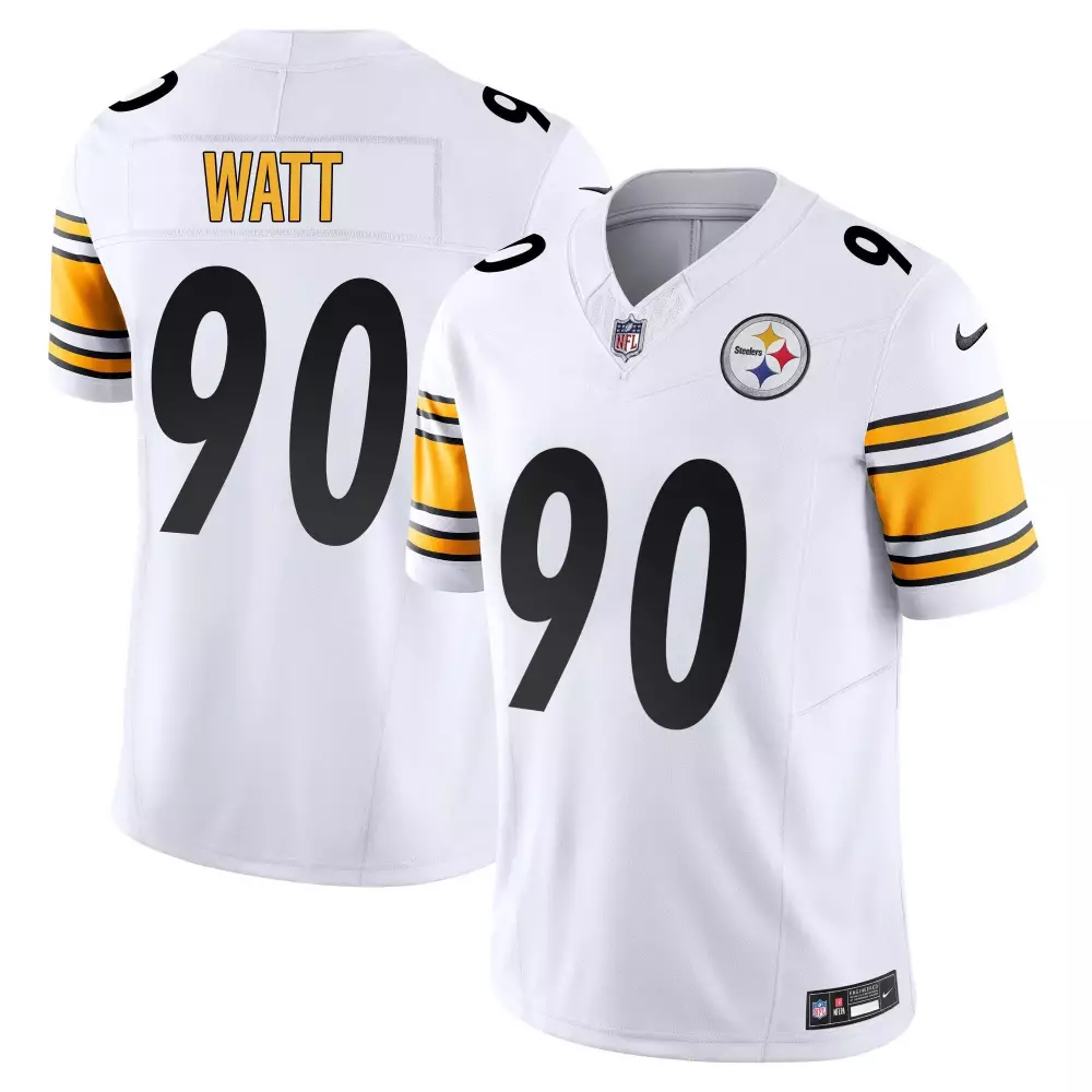T.J. Watt Pittsburgh Steelers Vapor Limited Jersey V2 | Stitched White Fan Gear | For Men, Women & Youth