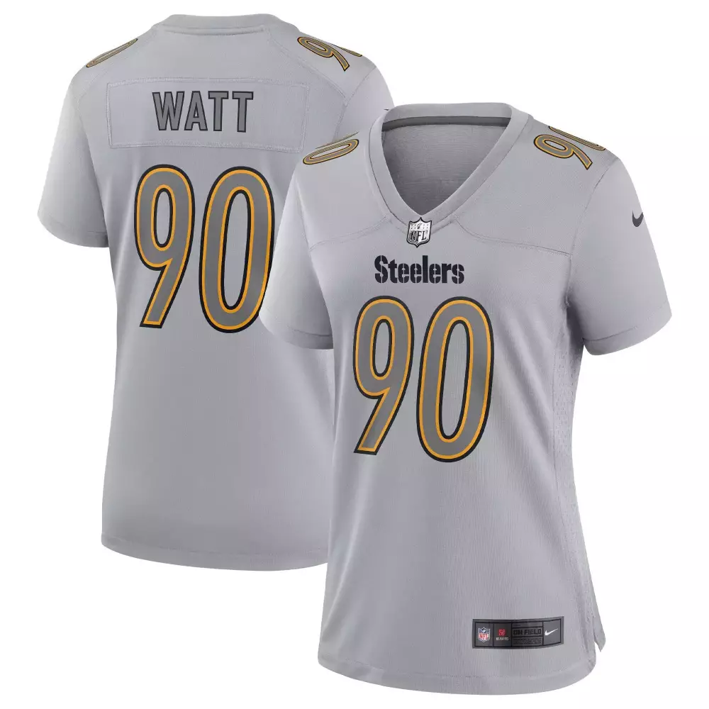 T.J. Watt Pittsburgh Steelers Arch Smoke Vapor Jersey | Gold Stitched | Game Day Fan Gear for Women | For Men, Women & Youth
