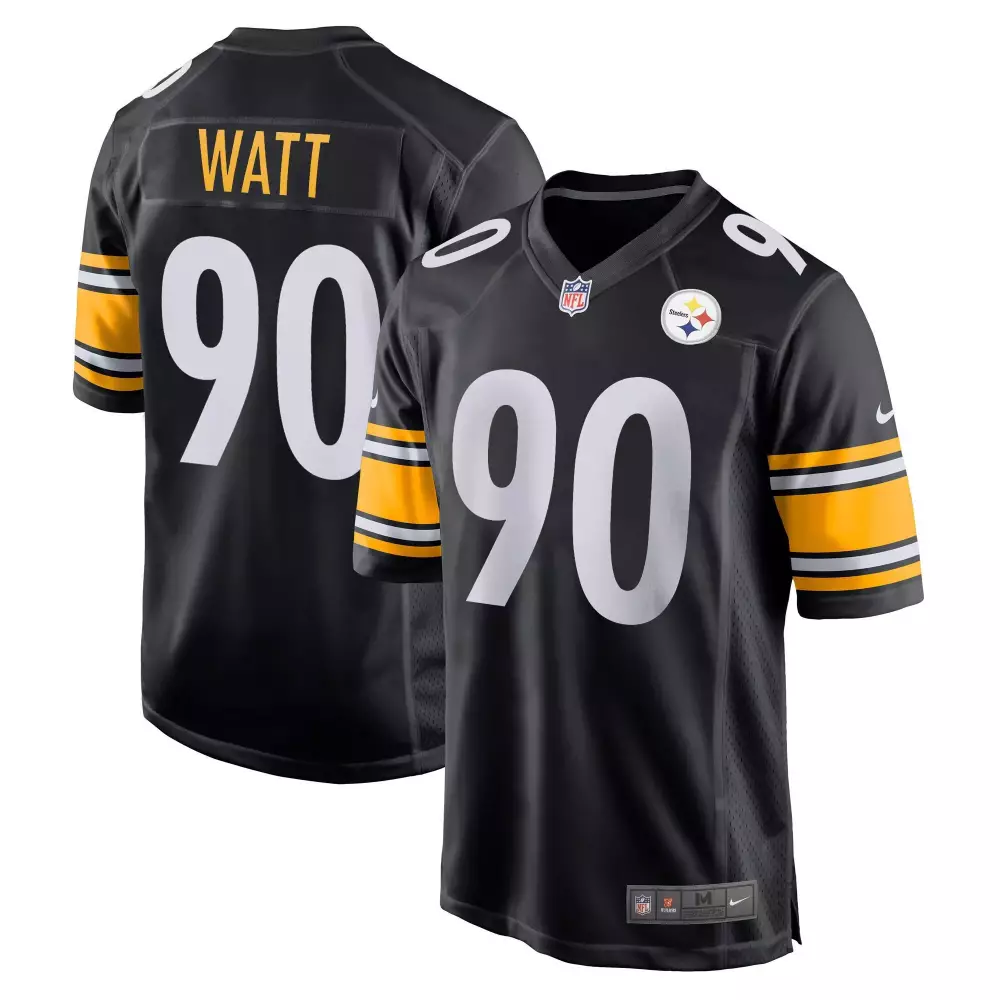 t j watt youth pittsburgh steelers 2022 nfl draft first round pick game black all stitched
