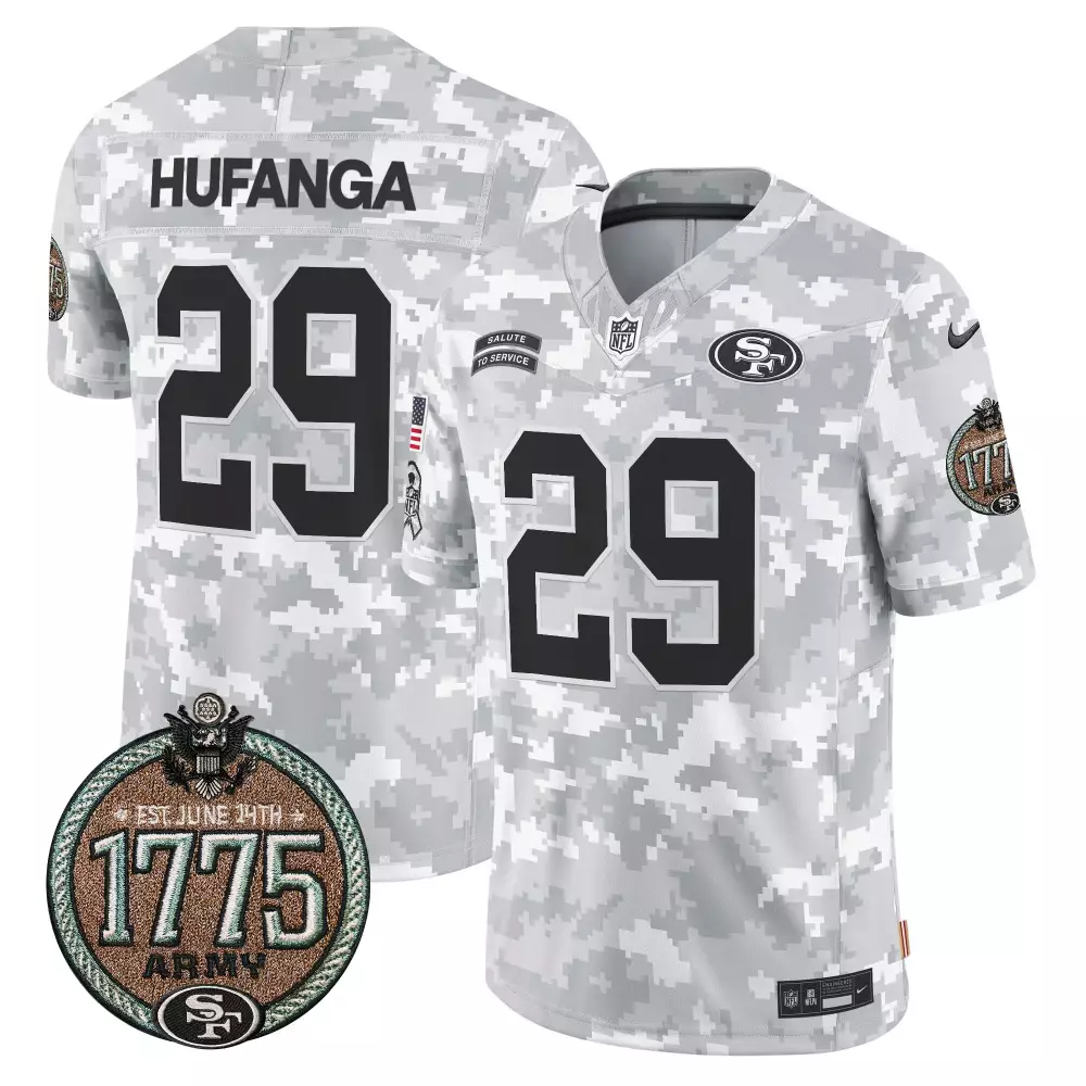 talanoa hufanga alternate womens san francisco 49ers super bowl lviii patch vapor limited jersey all stitched