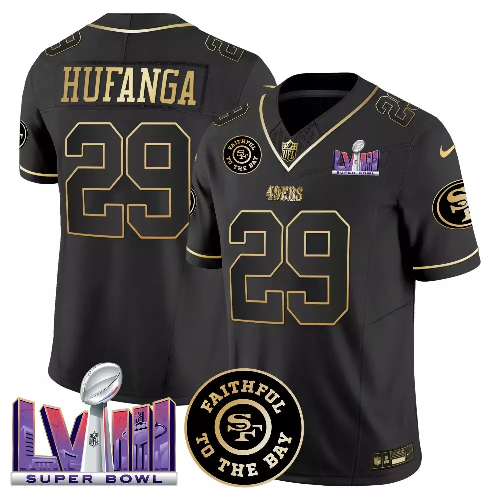 talanoa hufanga black alternate womens san francisco 49ers golden gate bridge patch vapor limited jersey all stitched