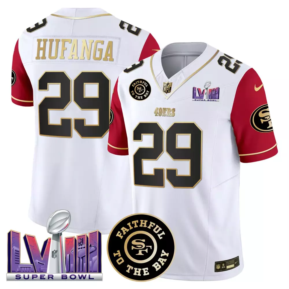 talanoa hufanga black scarlet womens san francisco 49ers levis stadium 10th season patch vapor limited jersey all stitch