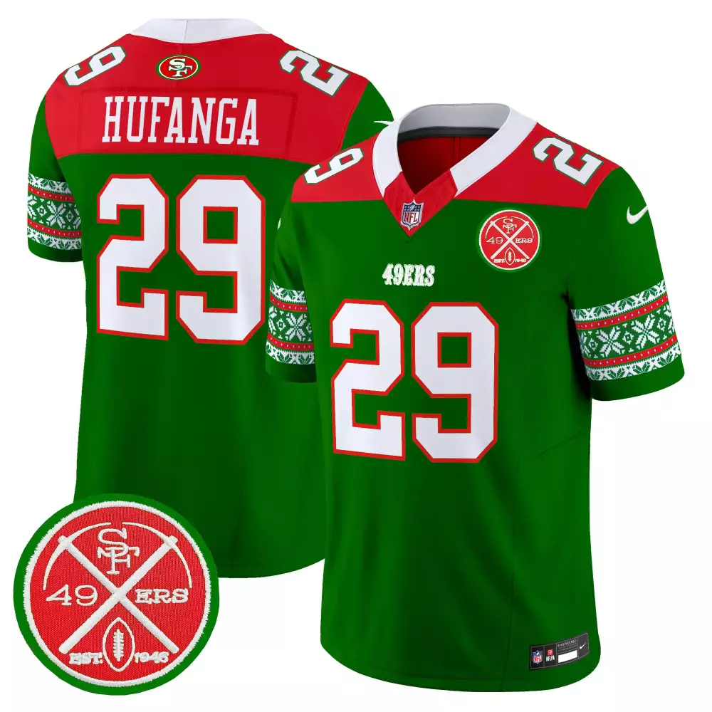 talanoa hufanga color sleeves womens san francisco 49ers super bowl lviii patch vapor jersey v2 all stitched