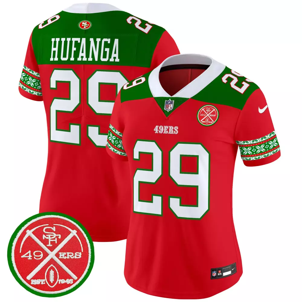 talanoa hufanga navy womens san francisco 49ers 2024 salute to service establishment year patch vapor limited jersey all