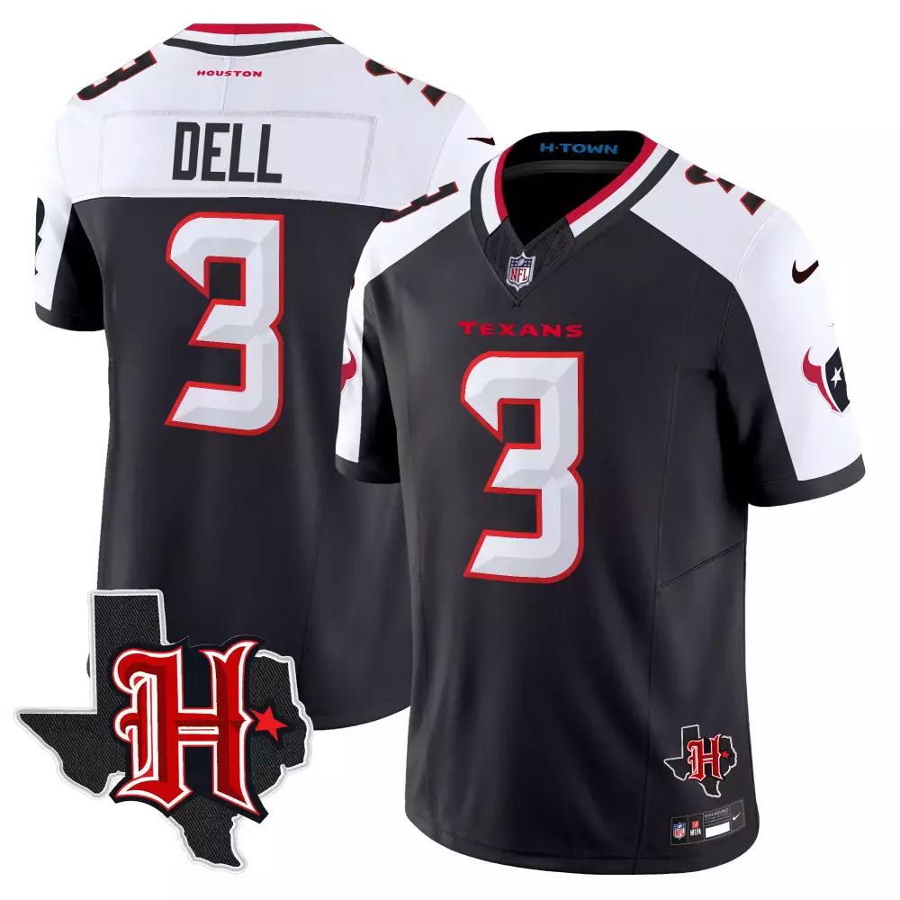tank dell navy alternate mens houston texans 2024 texas patch vapor limited jersey v5 all stitched