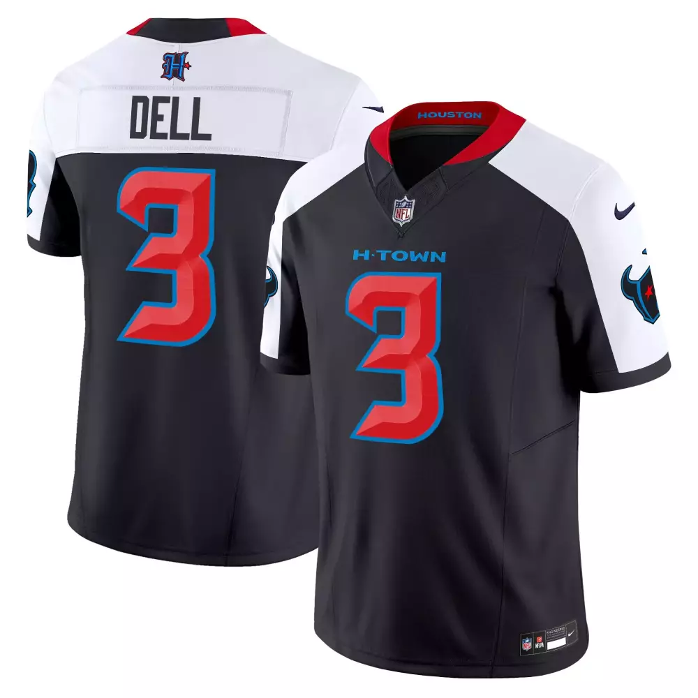 tank dell navy alternate mens houston texans 2024 texas patch vapor limited jersey v5 all stitched