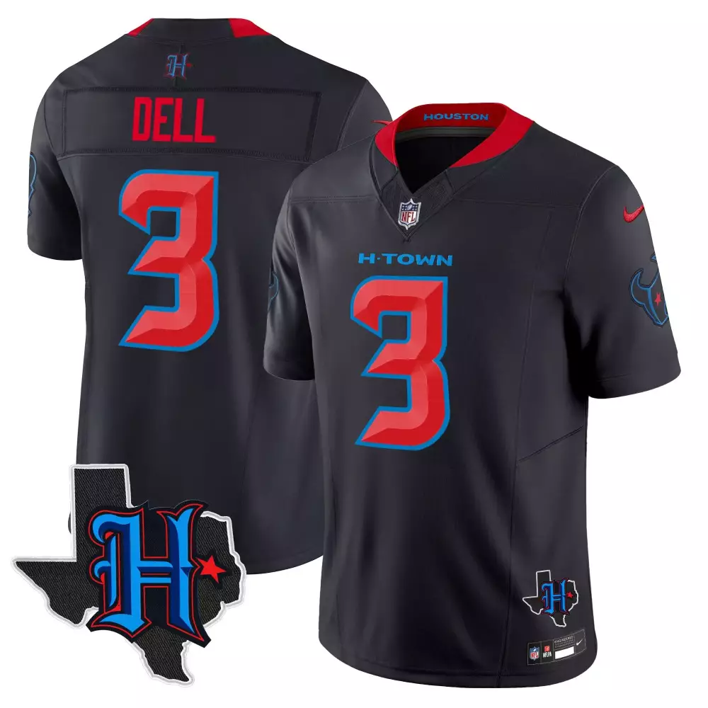 tank dell navy limited mens houston texans 2024 texas patch vapor limited jersey v2 all stitched