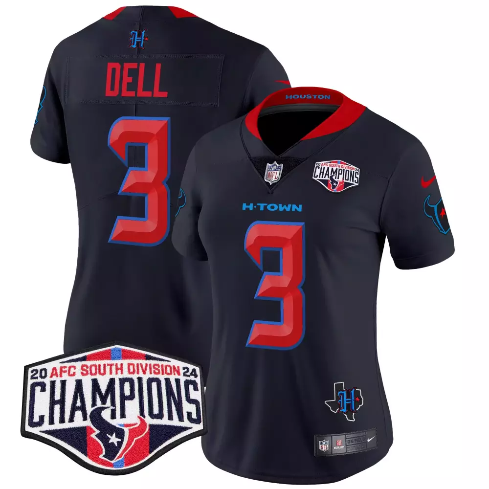 tank dell navy limited mens houston texans 2024 vapor limited jersey all stitched