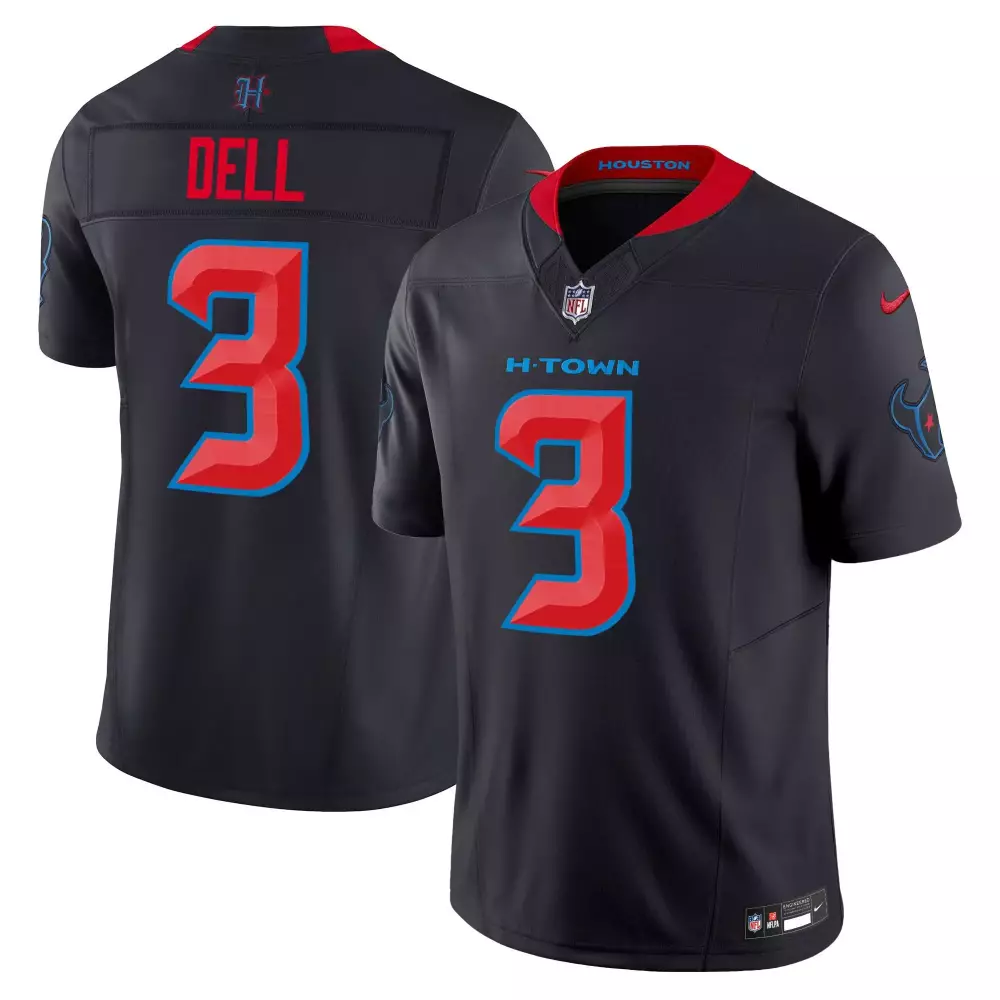tank dell navy limited womens houston texans 2024 texas patch vapor limited jersey v2 all stitched