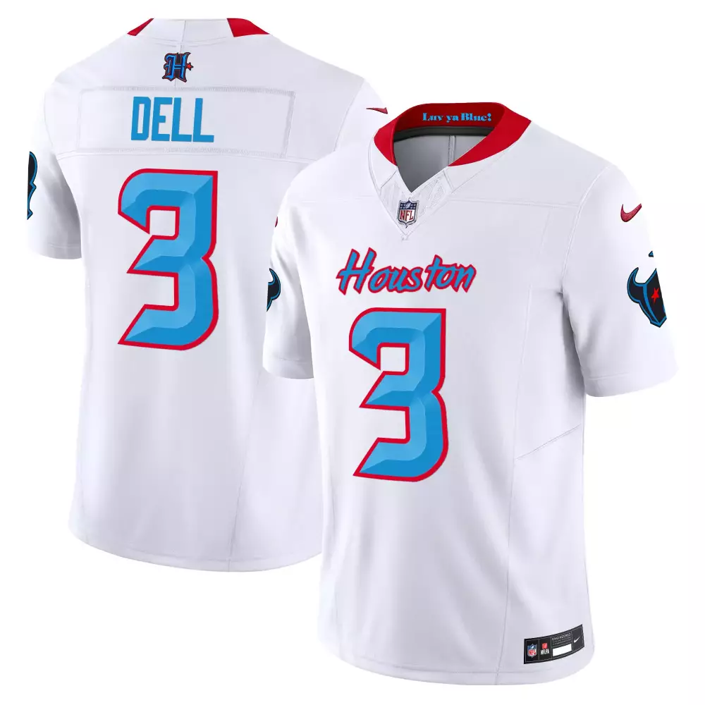 tank dell white mens houston texans 2024 vapor limited jersey v4 all stitched