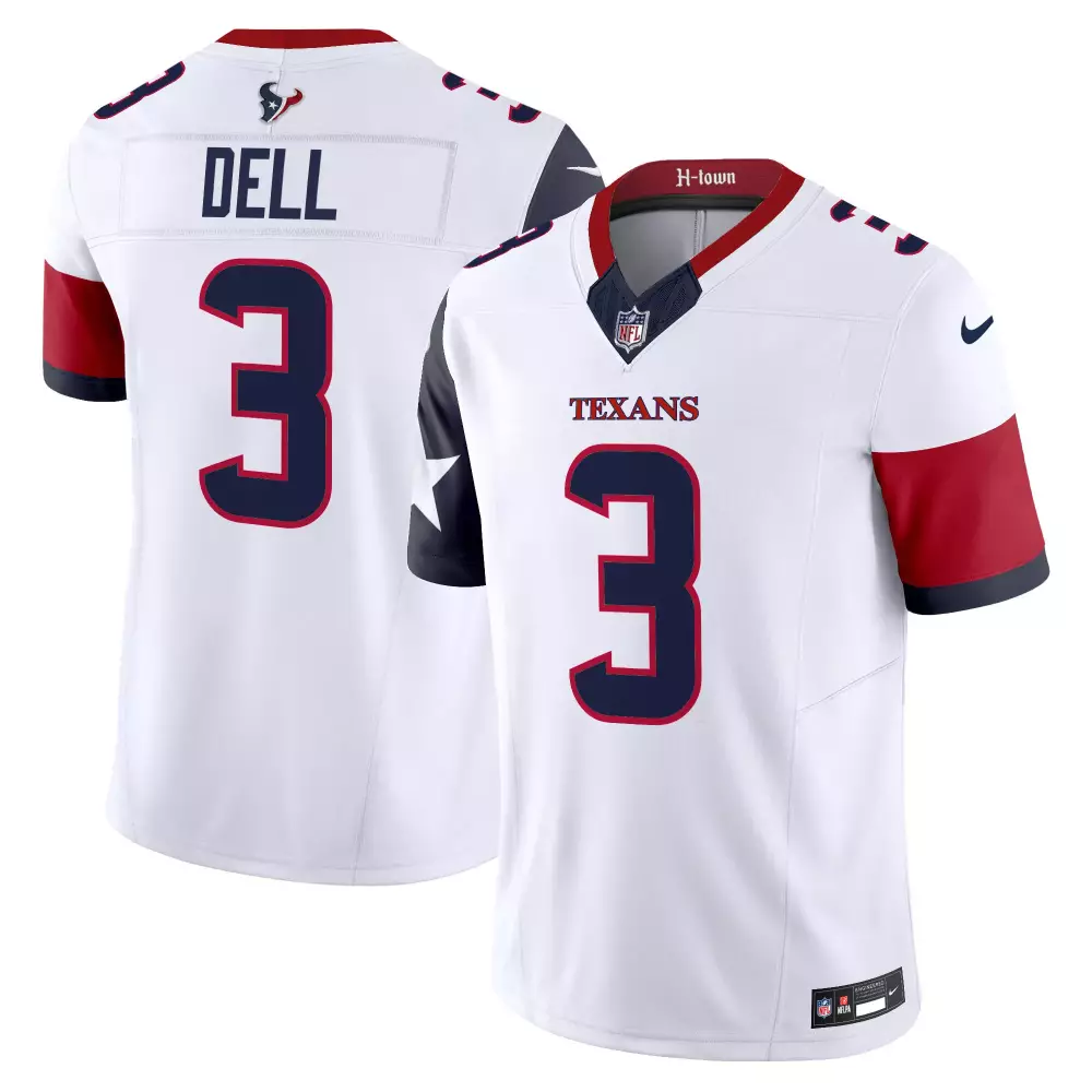 tank dell white mens houston texans 2024 vapor limited jersey v4 all stitched