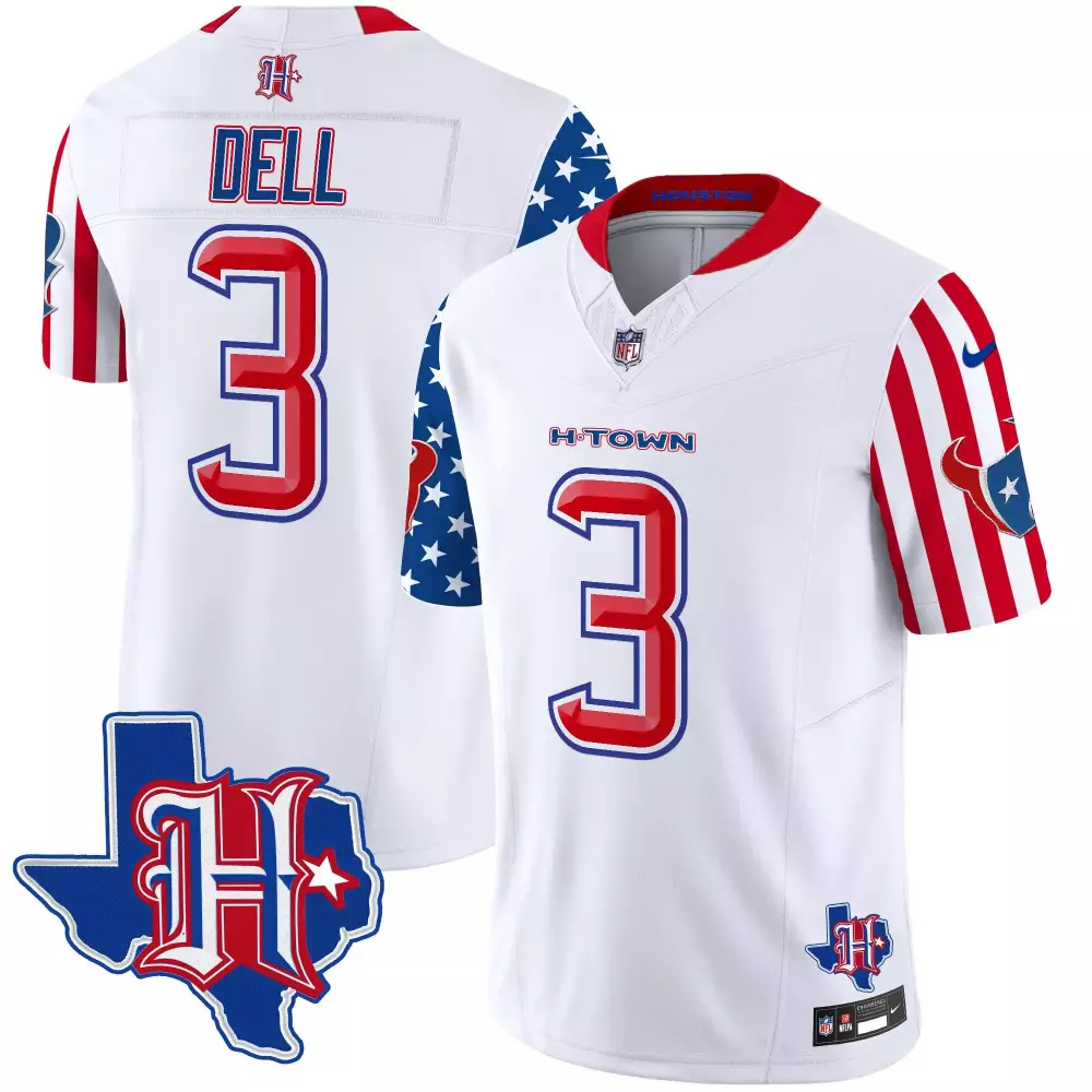 tank dell white mens houston texans 2024 vapor limited jersey v4 all stitched