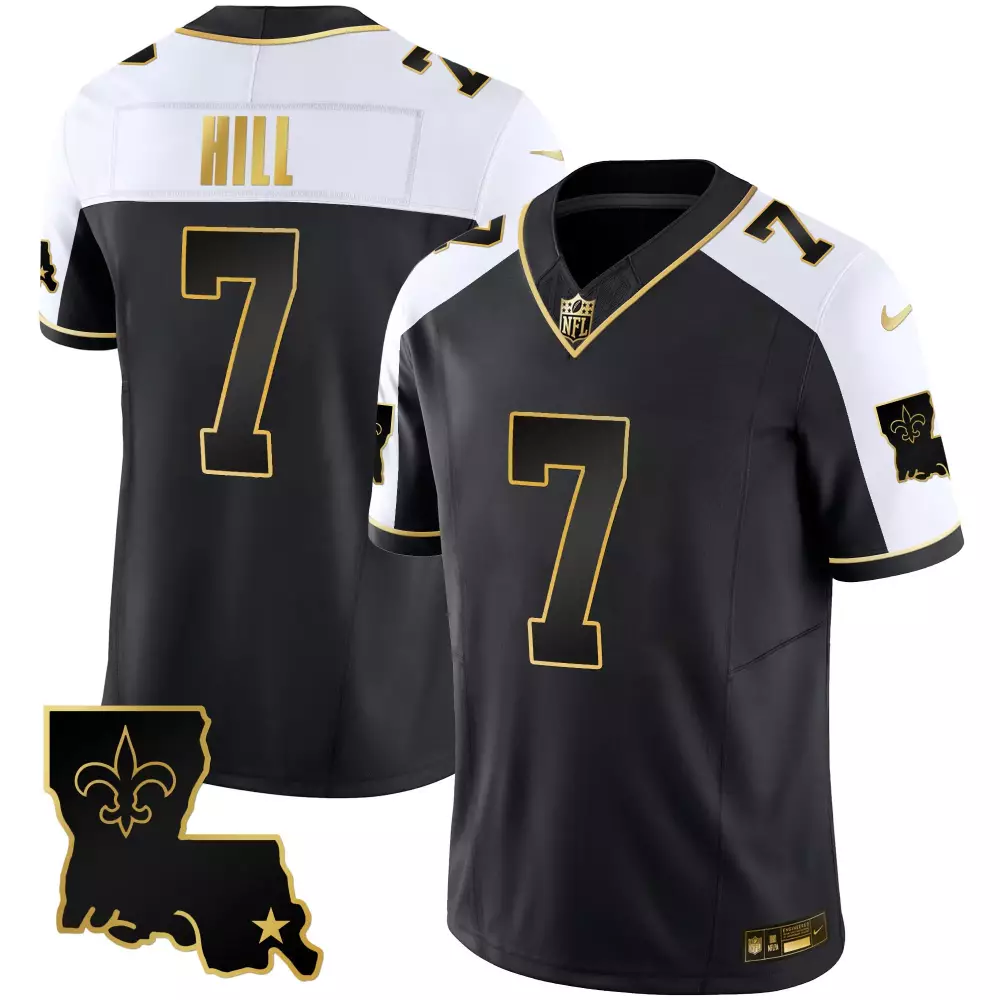 split youth new orleans saints white black split custom jersey all stitched