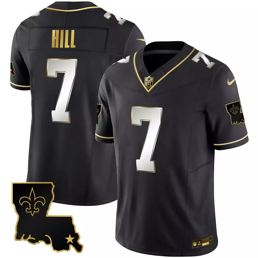 taysom hill black limited mens new orleans saints 1987 legacy gold vapor jersey all stitched