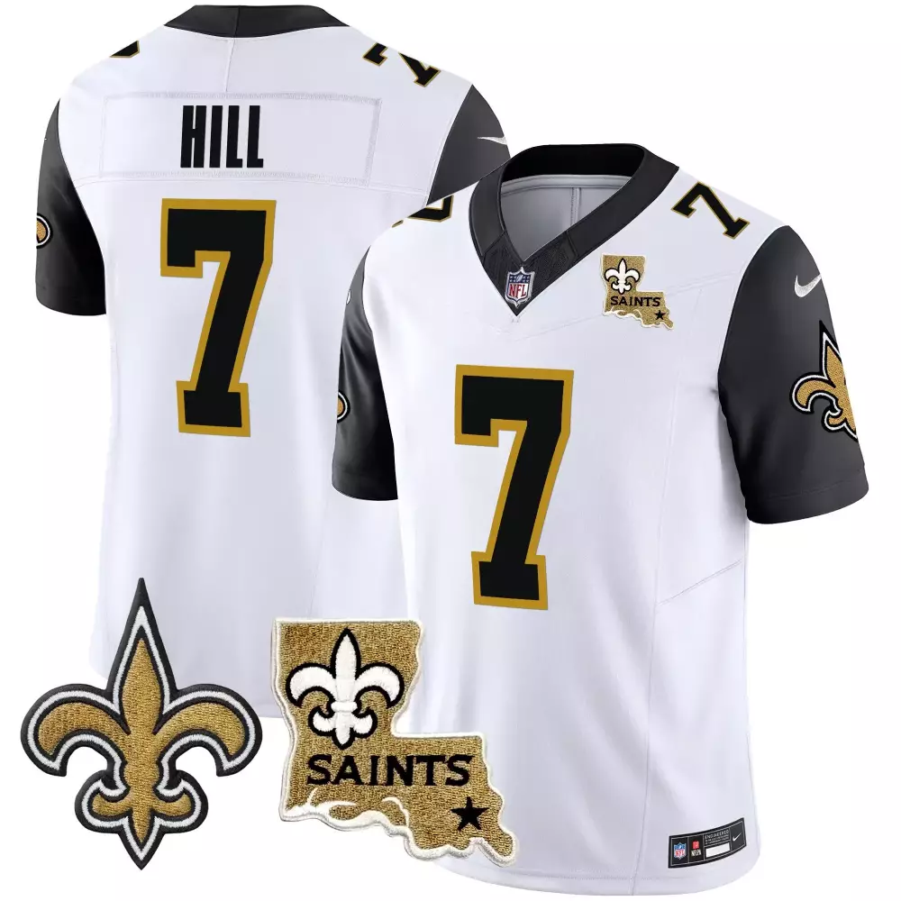taysom hill black sleeves mens new orleans saints 1987 legacy vapor jersey all stitched